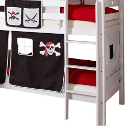 Weißes Doppelstockbett Pirat mit Rutsche - Cosenza