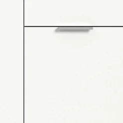 Weißes Highboard mit zwei Türen und Schublade - Intiatos