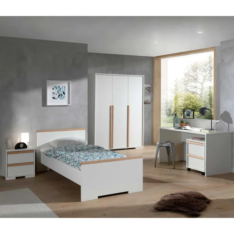 Weißes Jugendzimmer Möbel Kombi - Eldrus (fünfteilig)