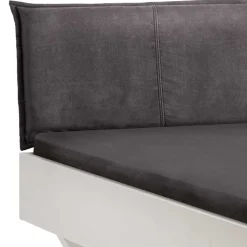 Weißes Kiefernholz-Bett mit Holzkufen - Ondeon