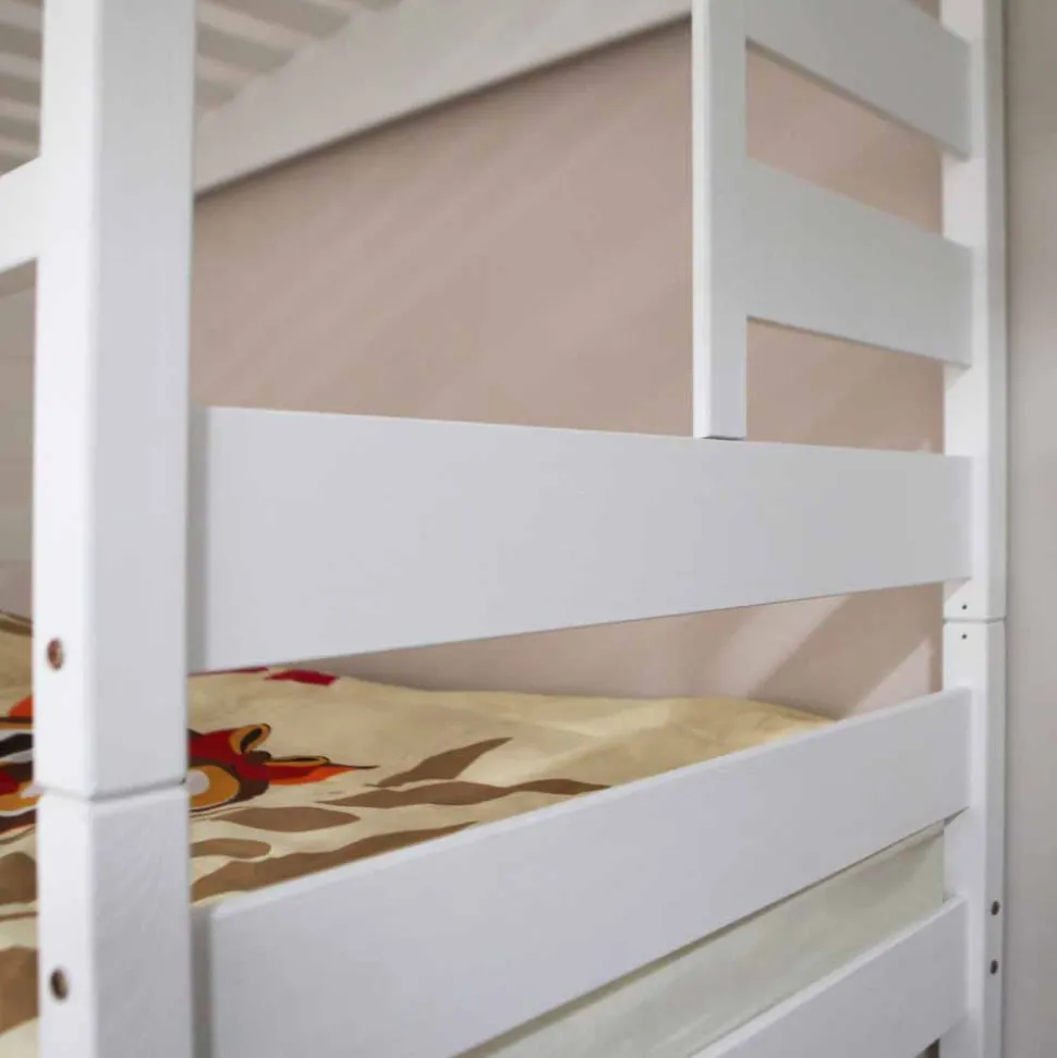 Weißes Kinderbett Xantus mit Stauraum