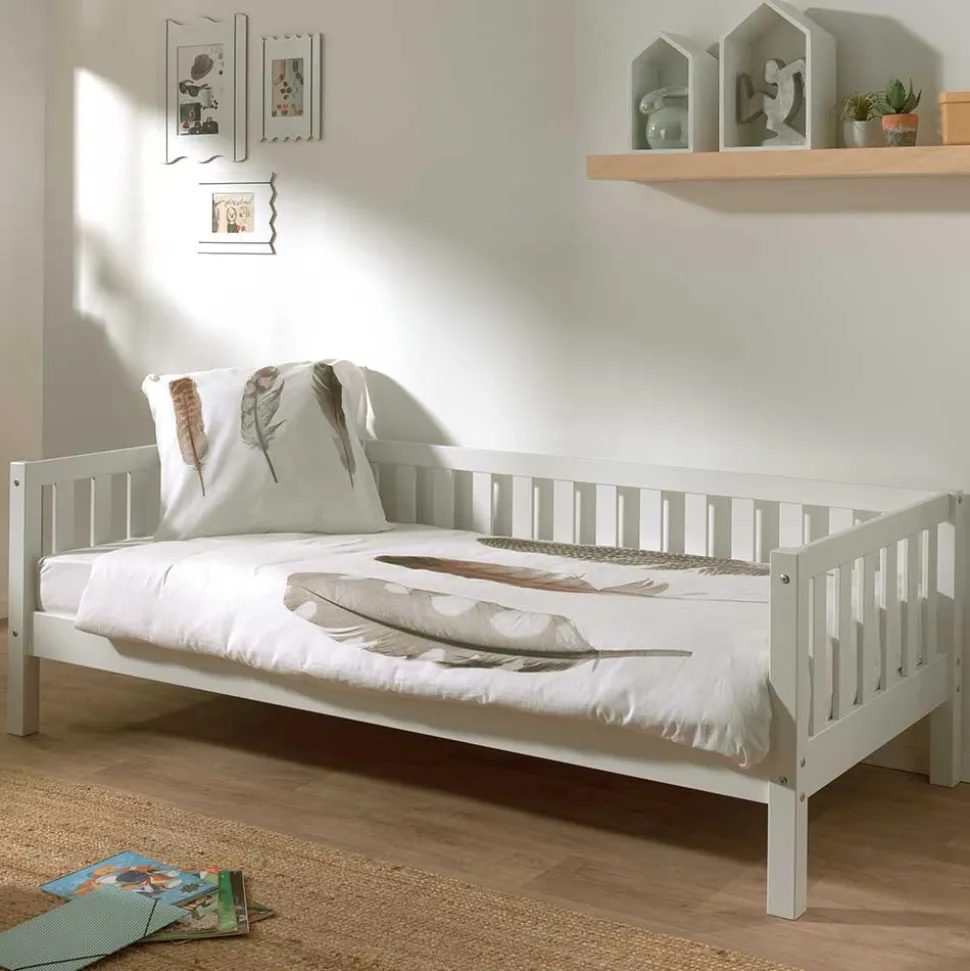 Weißes Kojenbett 90x200 cm aus Kiefer - Molo