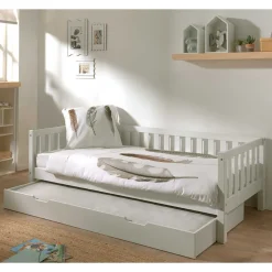 Weißes Kojenbett 90x200 cm aus Kiefer - Molo