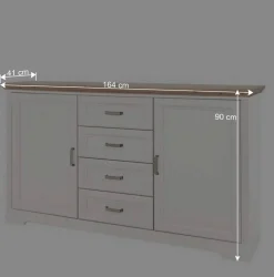 Weißes Landhaus Schlafzimmer Set - Maggio (fünfteilig)