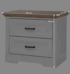 Weißes Landhaus Schlafzimmer Set - Maggio (fünfteilig)