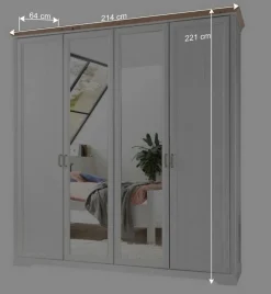 Weißes Landhaus Schlafzimmer Set - Maggio (fünfteilig)