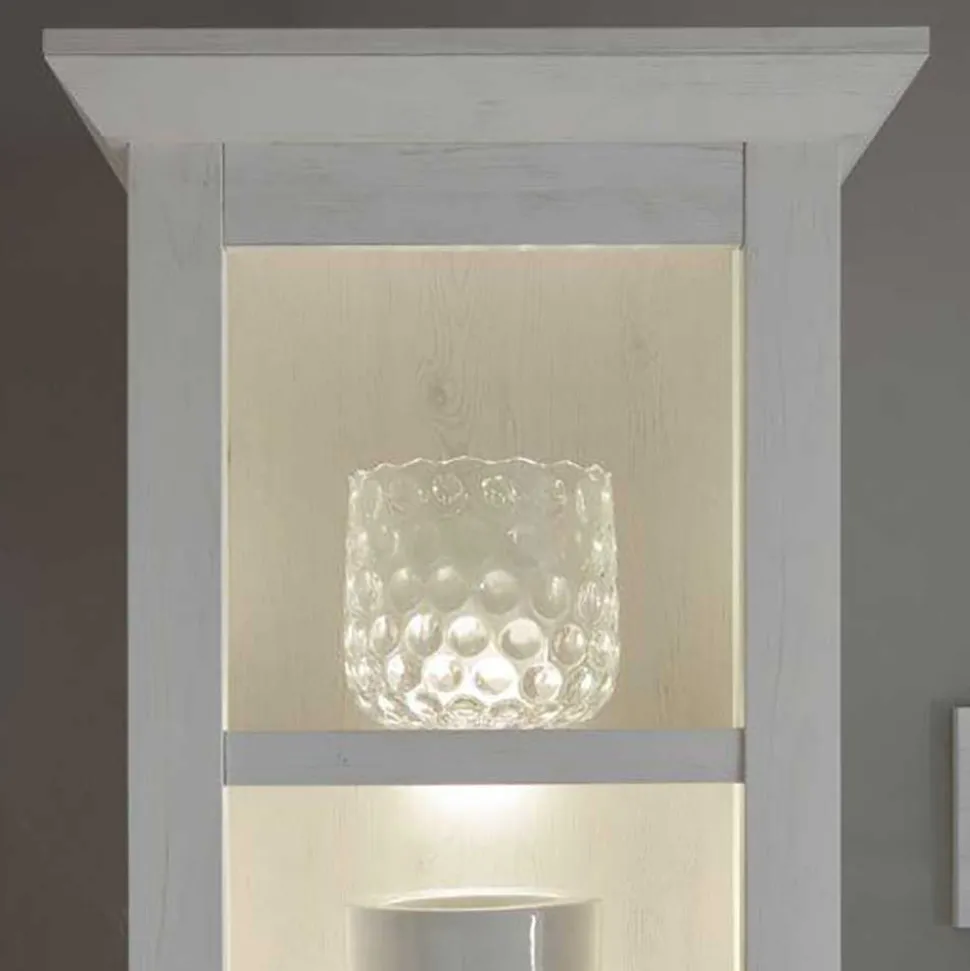 Weißes Landhausregal mit Flaschenfach - Chelles