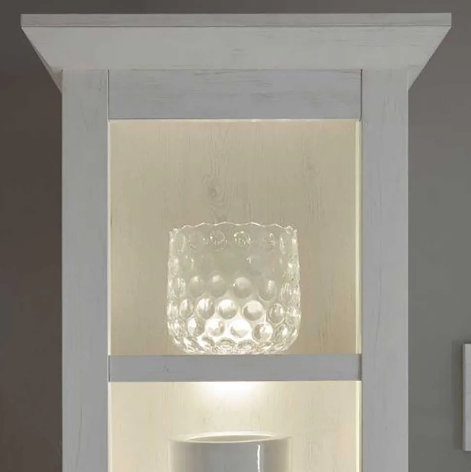 Weißes Landhausregal mit Flaschenfach - Chelles