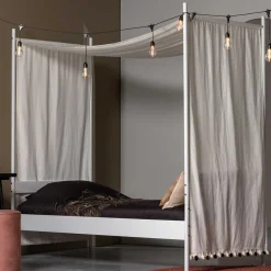 Weißes Metallbett mit Baldachin - Jenva