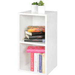 Weißes Regal mit zwei Fächern - 30x60x30 cm - Hank