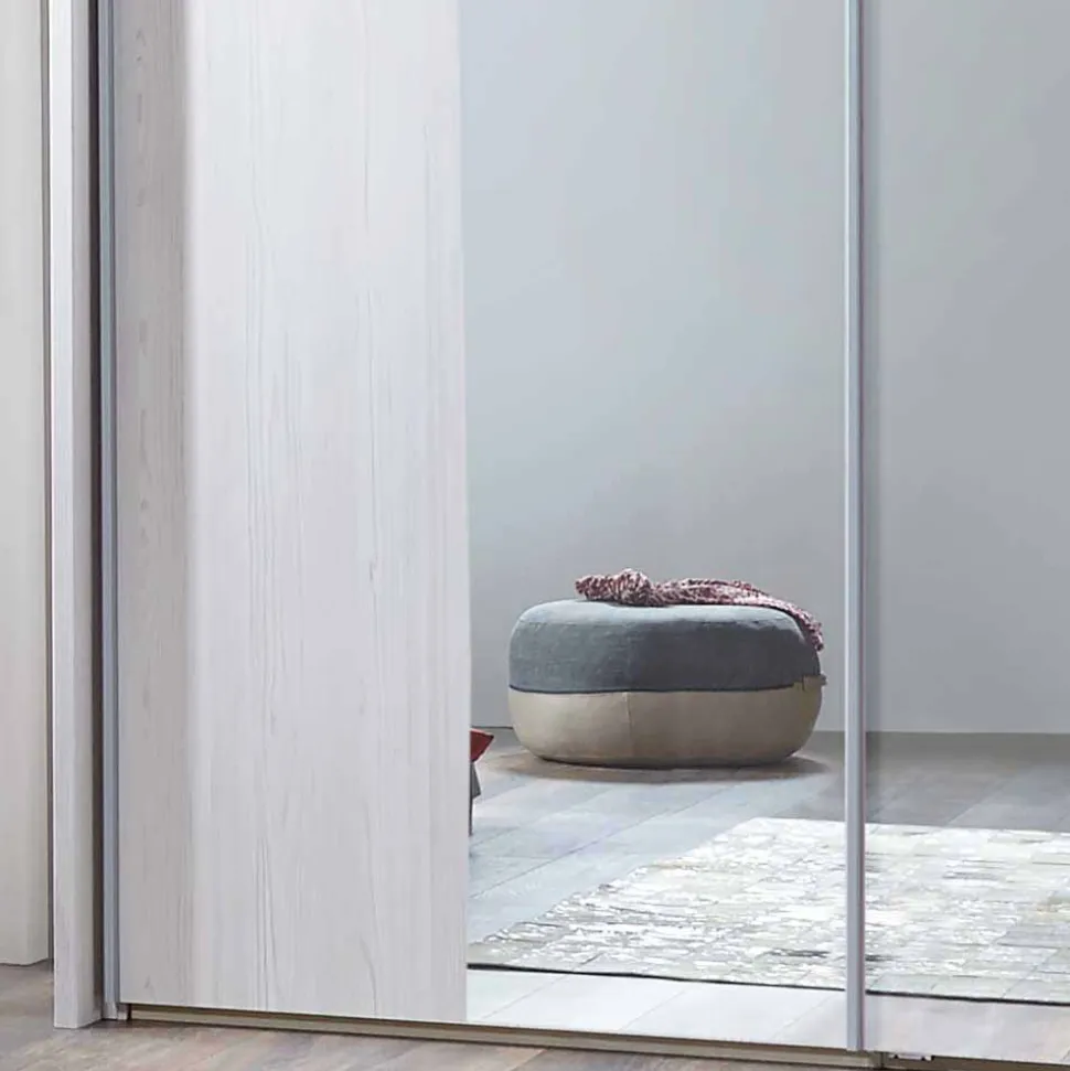 Weißes Schlafzimmerset Arneta mit Einzelbett 100x200cm (dreiteilig)