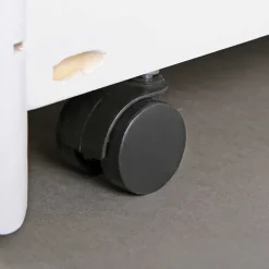 Weißes Schubkastenbett mit Ausziehbett - Becrux