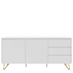 Weißes Sideboard 150cm mit Haarnadel Beinen - Donny