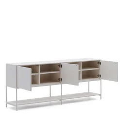 Weißes Sideboard in halboffenem Design - Dresconio