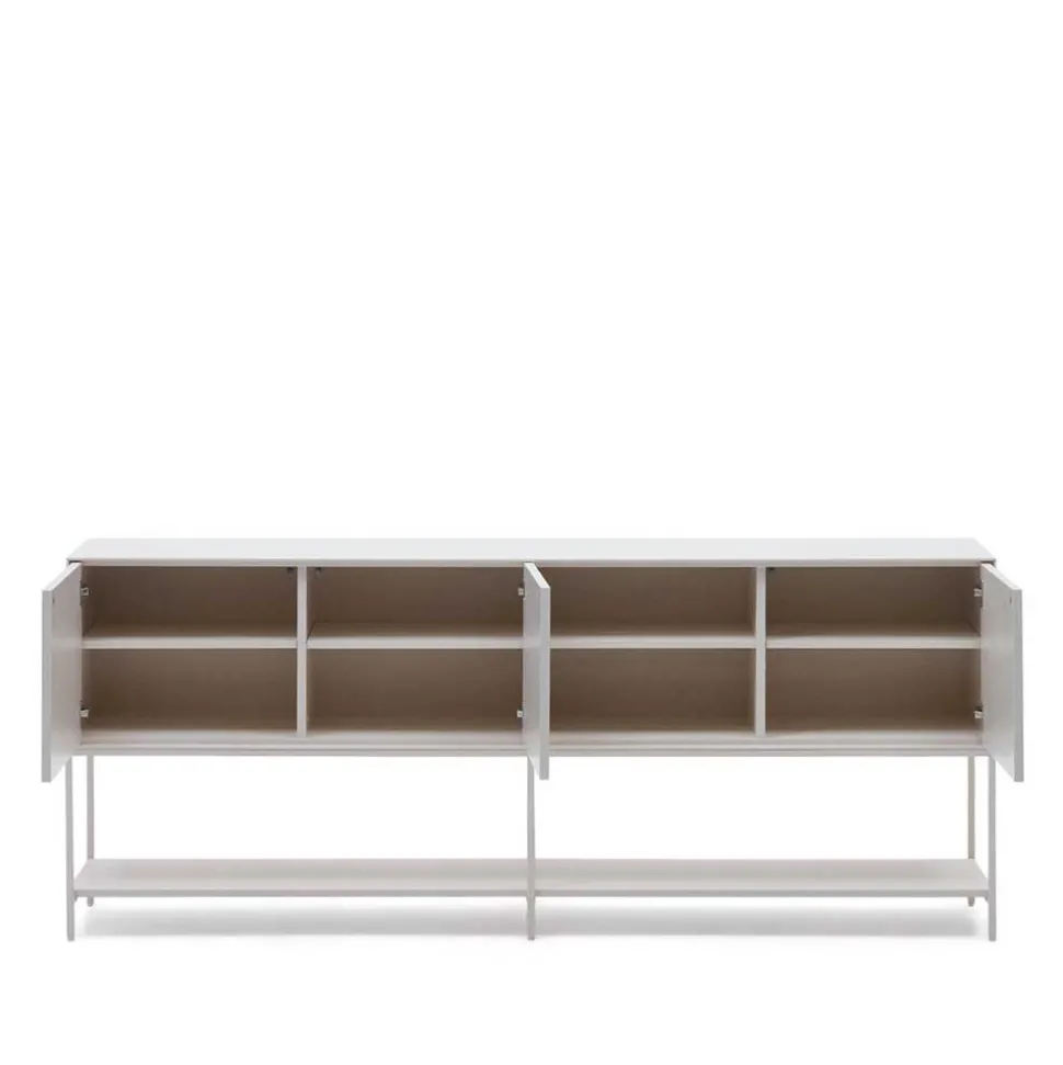 Weißes Sideboard in halboffenem Design - Dresconio