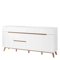 Weißes Sideboard Maiky mit Griffmulden