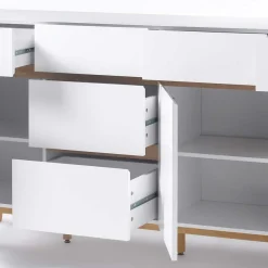 Weißes Sideboard Maiky mit Griffmulden