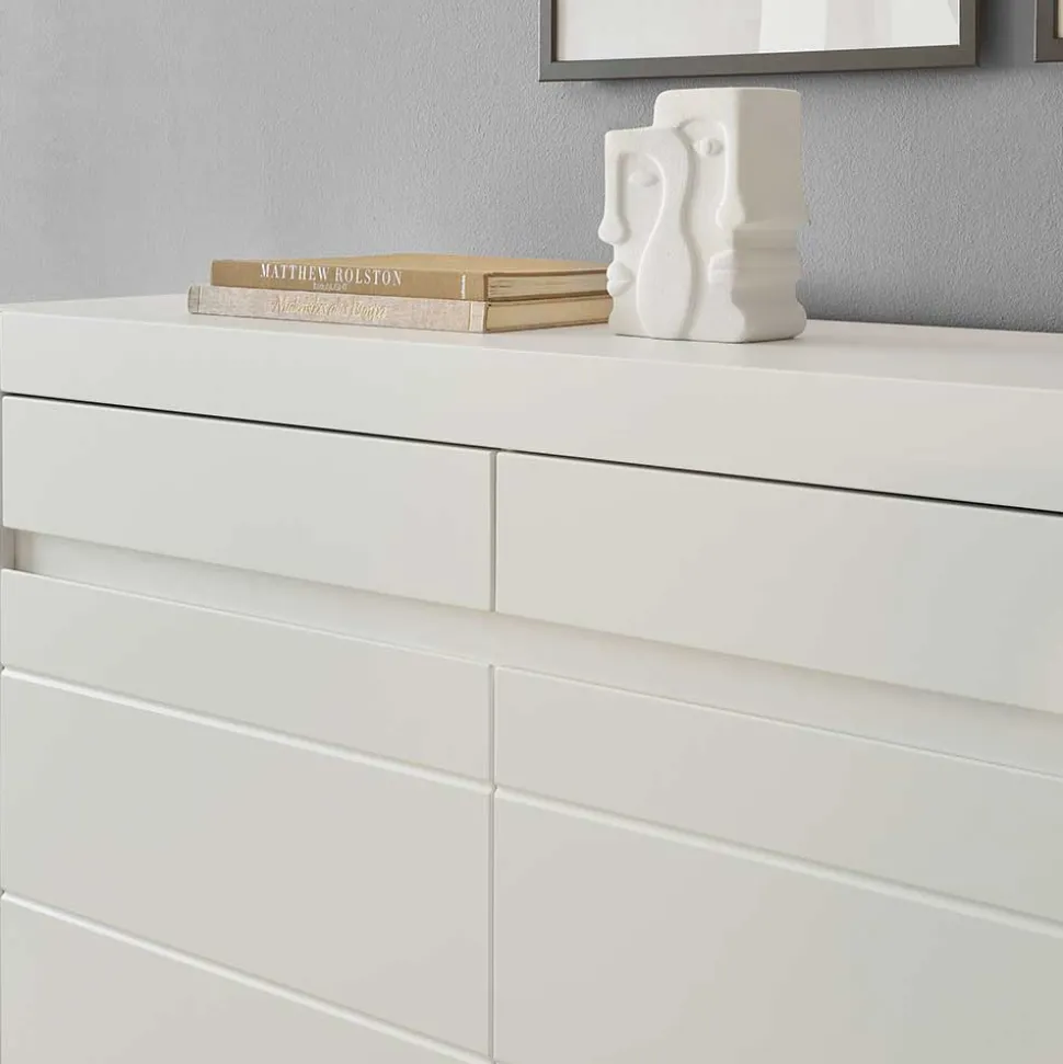 Weißes Sideboard mit 217 cm Breite - Ilana