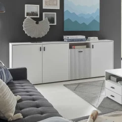 Weißes Sideboard mit zwei Metern Breite - Dualkos