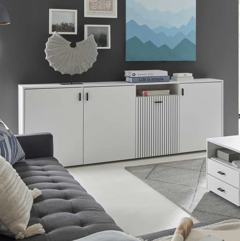 Weißes Sideboard mit zwei Metern Breite - Dualkos