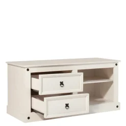 Weißes TV Board im Landhaus Design - Segrino