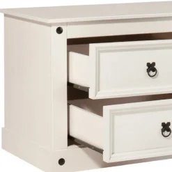 Weißes TV Board im Landhaus Design - Segrino