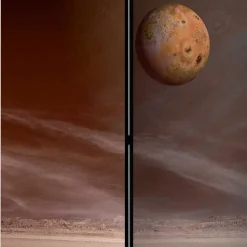 Weltall Paravent mit farbigem Motivdruck - Tiara