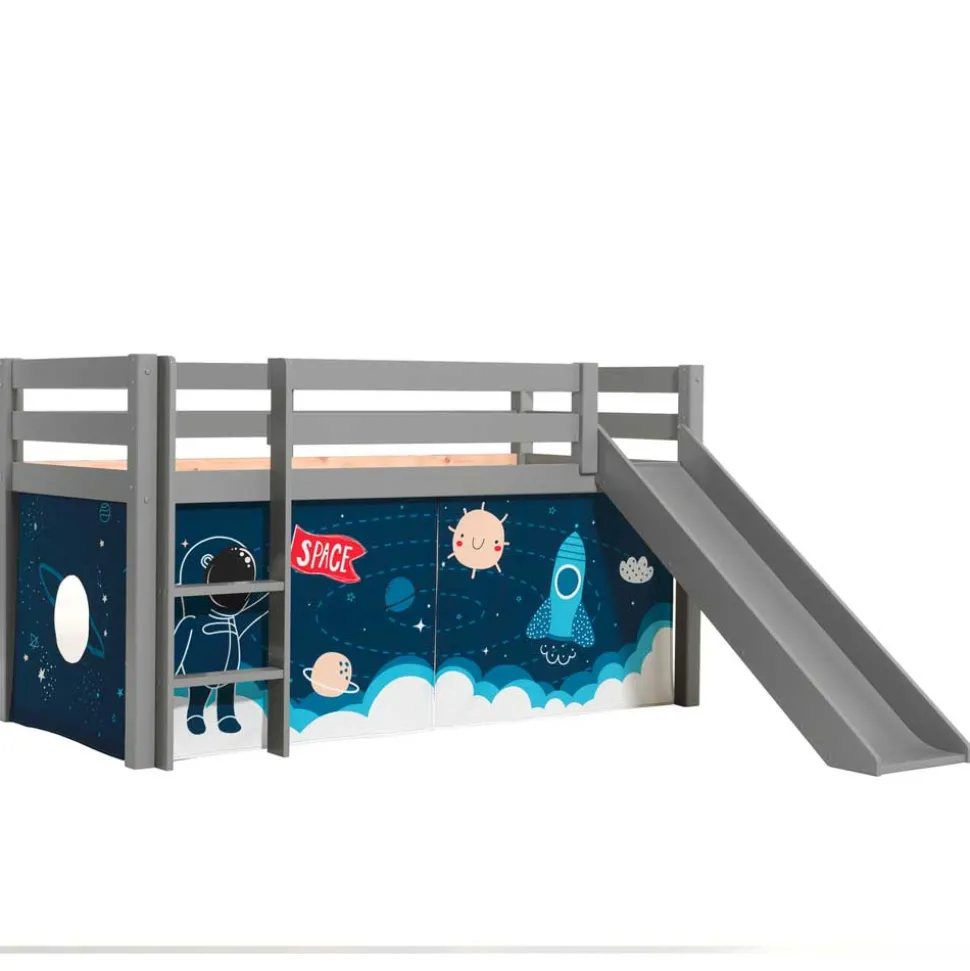 Weltraum Spielbett mit Rutsche - Kullara