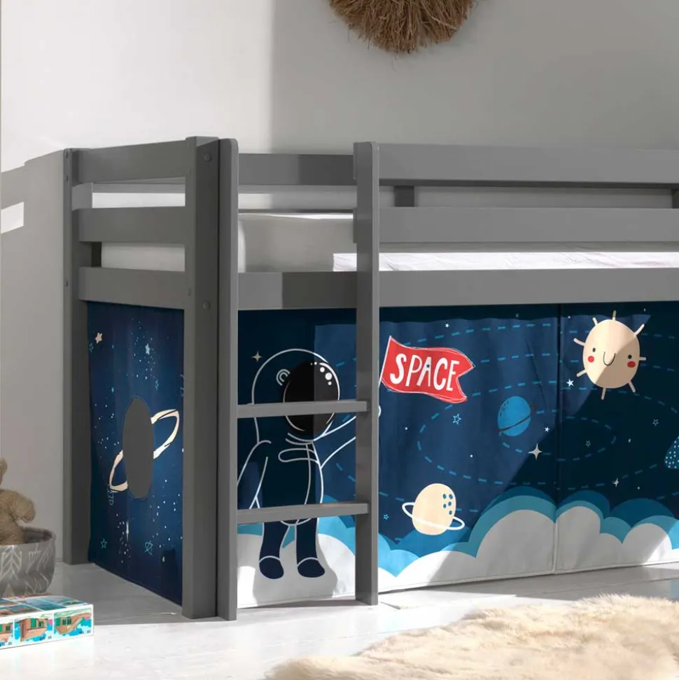 Weltraum Spielbett mit Rutsche - Kullara