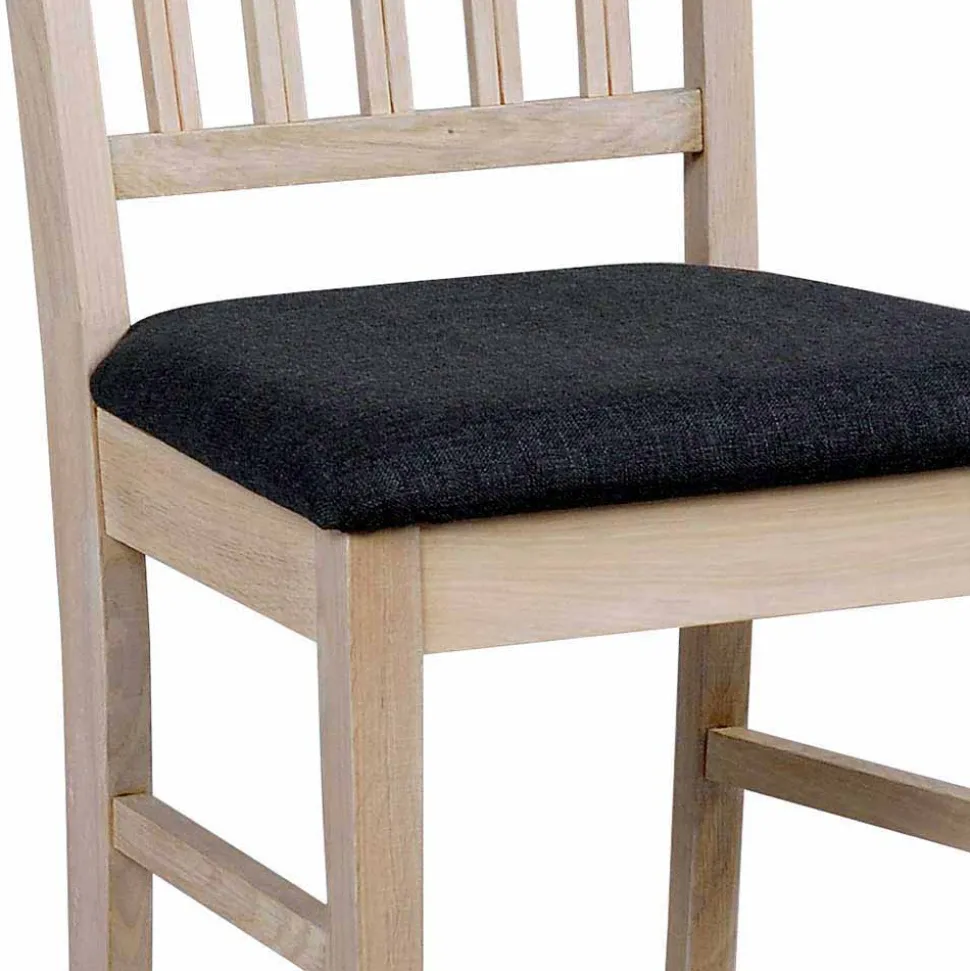 White Wash Esstischgruppe aus Eiche - Pessoa (fünfteilig)