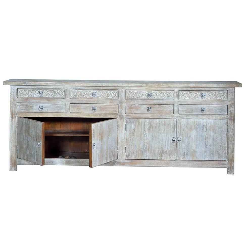 White Wash Sideboard - Shabby Chic - Catlony