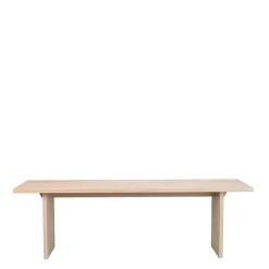 White Wash Tisch & Lederstühle - Senatau (siebenteilig)