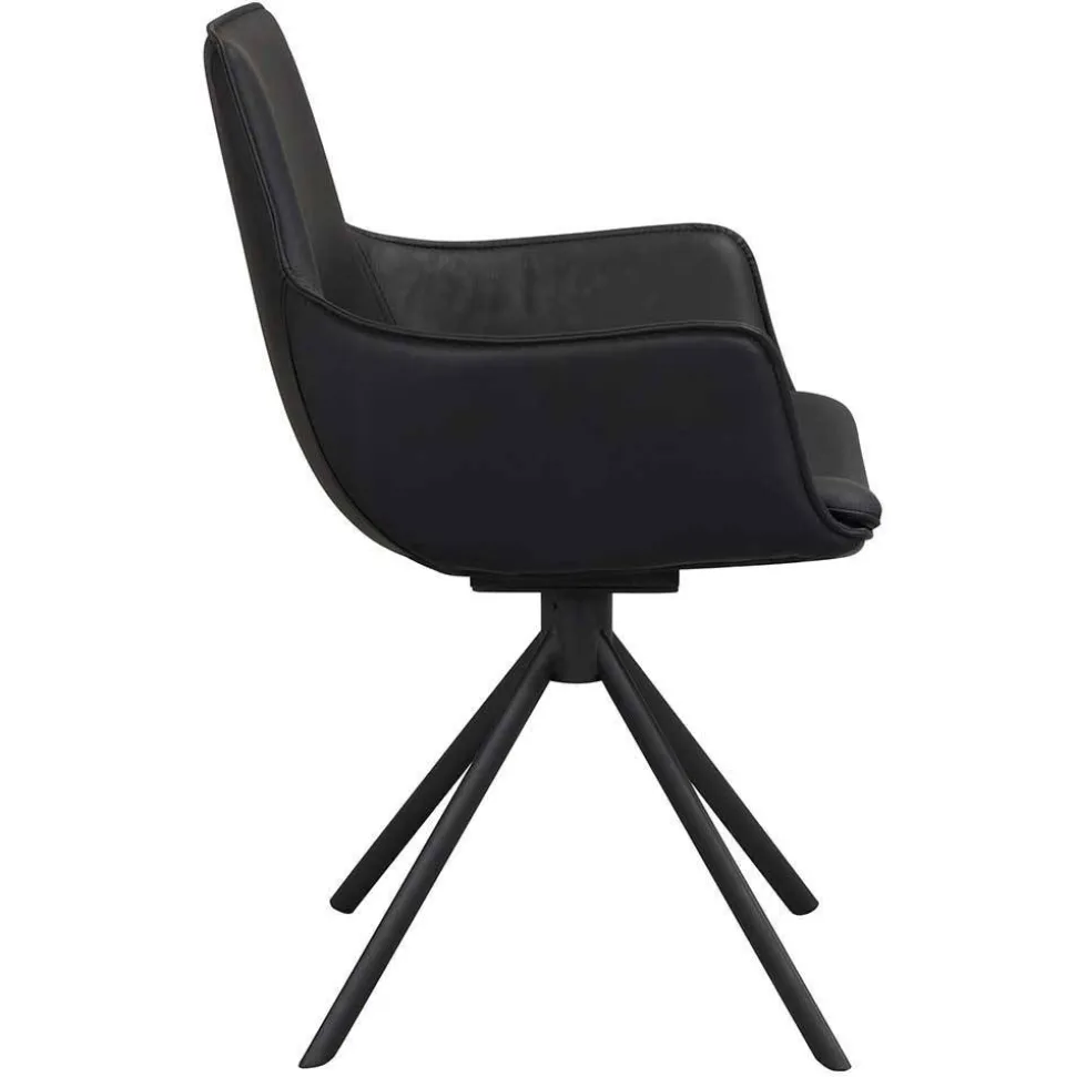 White Wash Tisch & Lederstühle - Senatau (siebenteilig)