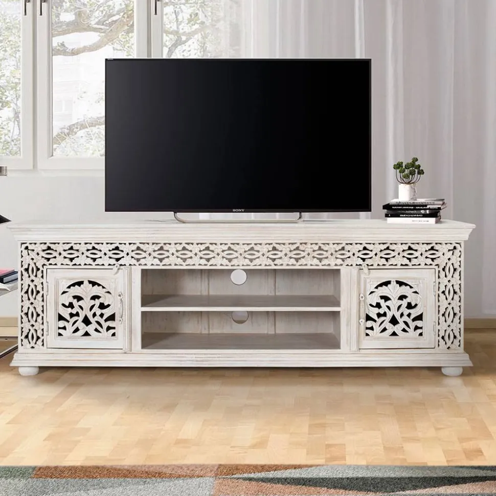 White Wash TV Lowboard - dekoratives Design - Snake