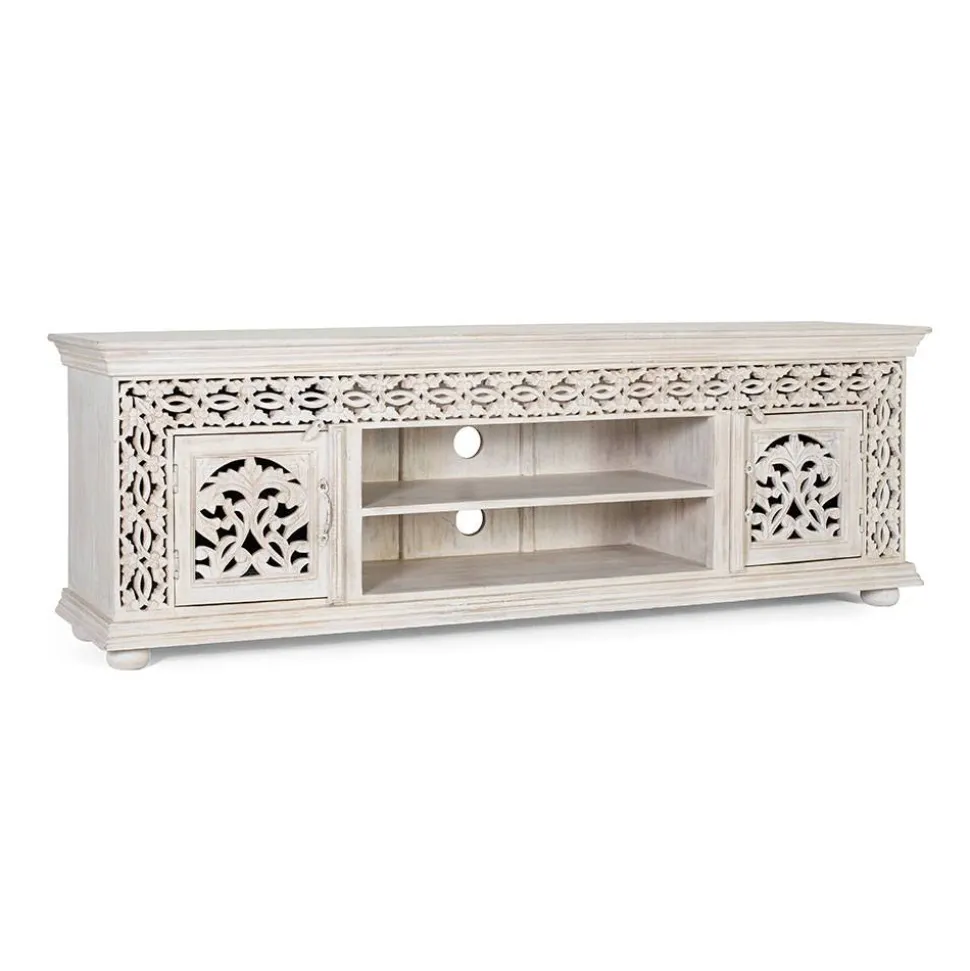 White Wash TV Lowboard - dekoratives Design - Snake