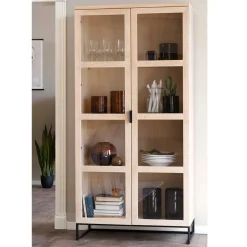 White Wash Vitrinenschrank modern - Myras