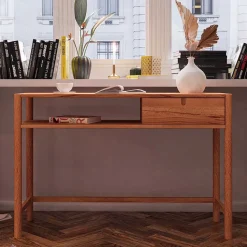 Wildbuche Schreibtisch mit Schublade & Fach - Indrya