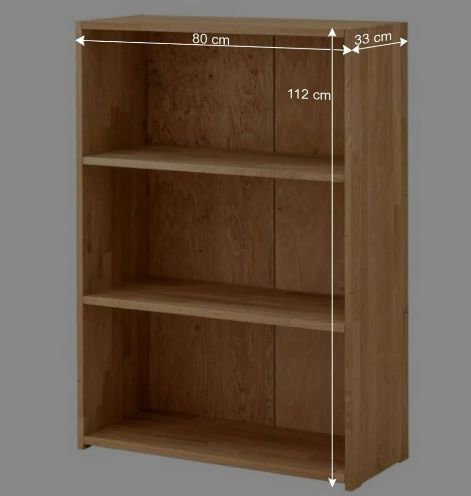 Wildeiche Aktenregal aus Massivholz - Rosenna