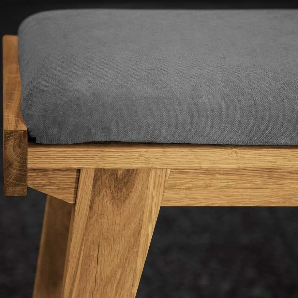 Wildeiche Bank für die Wohnung mit Polster - Hardus