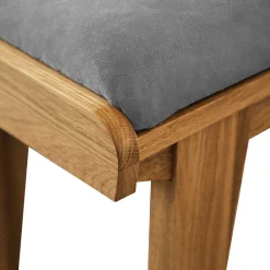 Wildeiche Bank für die Wohnung mit Polster - Hardus