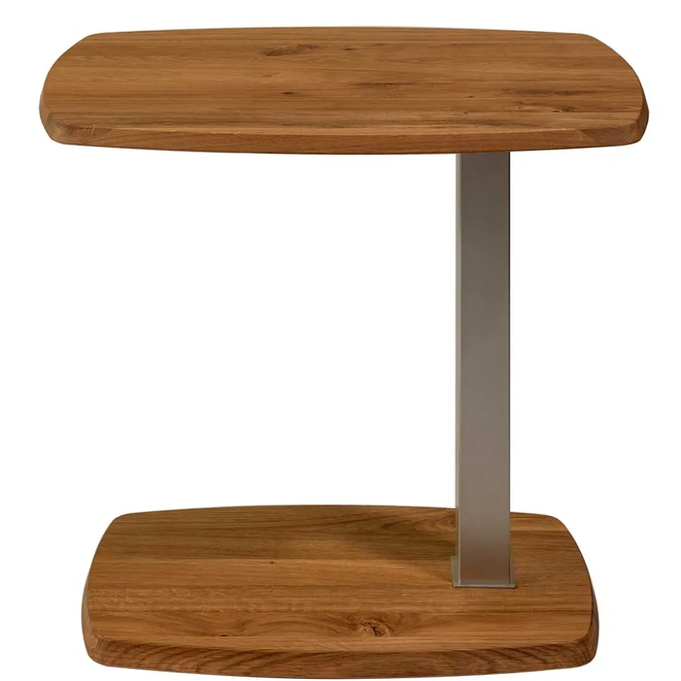 Wildeiche Beistelltisch auf Rollen - Jelka