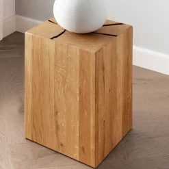 Wildeiche Beistelltisch in Blockform - Acapella