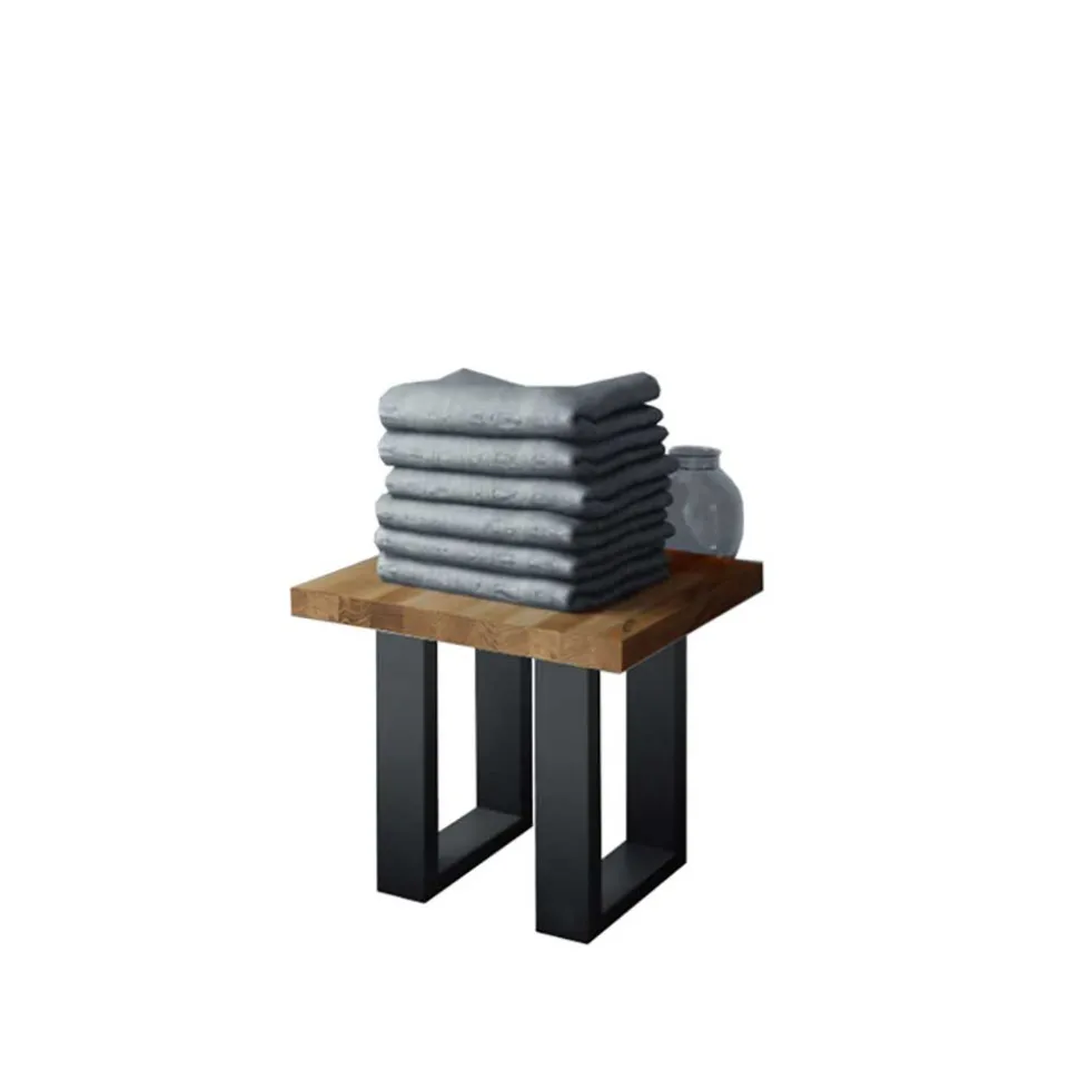 Wildeiche Beistelltisch Manzey massiv geölt