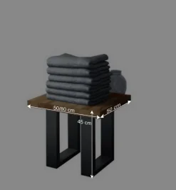 Wildeiche Beistelltisch Manzey massiv geölt