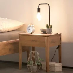 Wildeiche Bett für Dachschrägen - Vinodoras