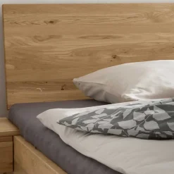 Wildeiche Bett mit vier Schubladen modern - Zennian