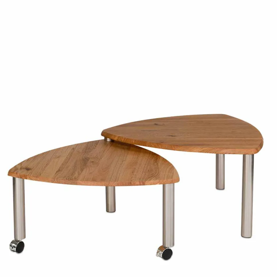 Wildeiche Couchtisch ausdrehbar - Delphima