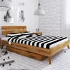Wildeiche Einzelbett Gestell mit Stauraum - Eavy