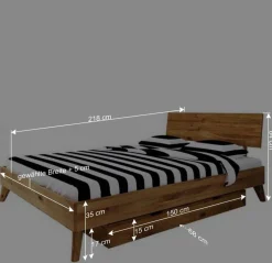 Wildeiche Einzelbett in Übergröße - Eavy VII