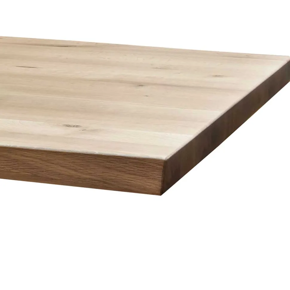 Wildeiche Esstisch in Bootsform - Baly